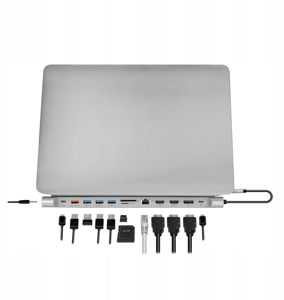 LogiLink Doko stotelė usb3.2 ,usb-c,12-portów, pd