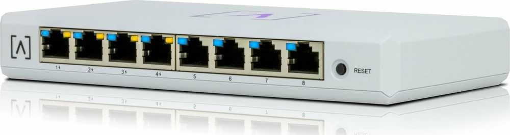 Šakotuvas „Alta Labs S8-PoE“ komutatorius, 8x RJ45 1000Mb/s, 4x PoE+, 60W, „Bluetooth“, programėlė