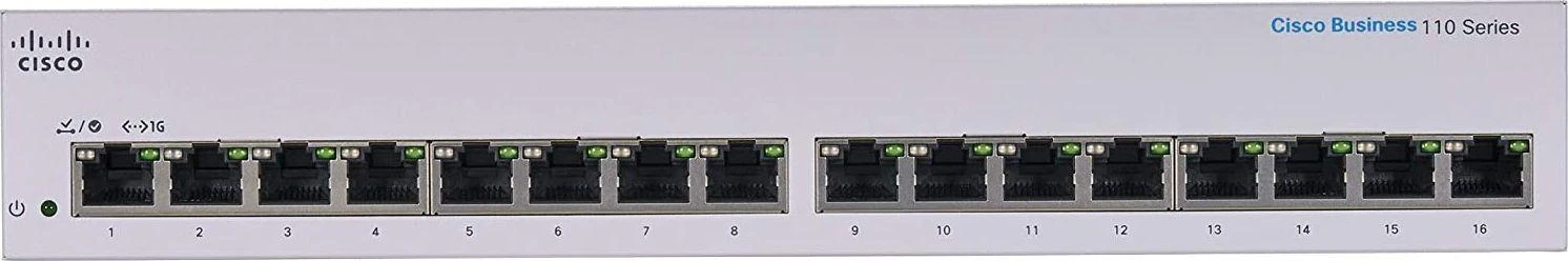 Šakotuvas Cisco CBS110 nevaldomas 16 prievadų GE