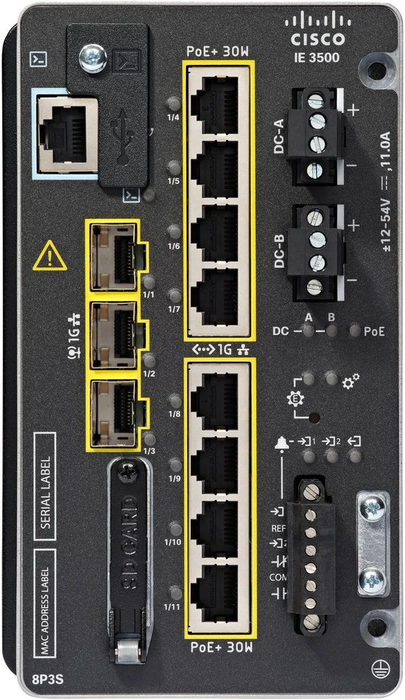 Šakotuvas Cisco IE-3500-8P3S-A jungiklis