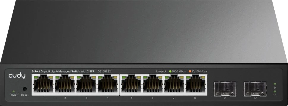 Šakotuvas SWITCH GS108ES2 8-PORTOWY + 2X SFP CUDY
