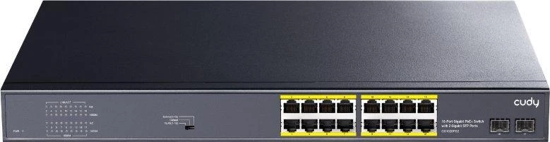 Šakotuvas 16 prievadų komutatorius CUDY GS1008PS2 (Nevaldomas, PoE)