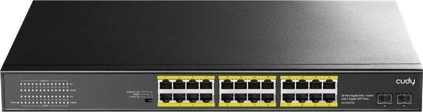 Šakotuvas Komutatorius - Cudy GS1028PS2 24-uostis Gigabit PoE Juodas