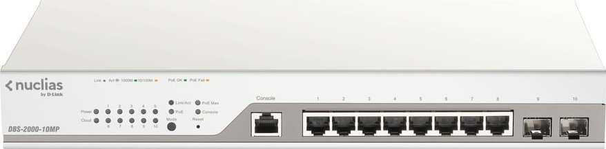 Šakotuvas Komutatorius D-Link Nuclias Cloud DBS-2000-10MP/E