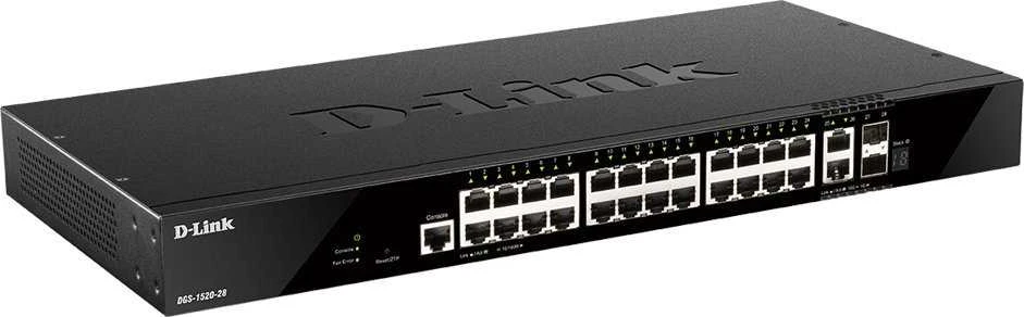 Šakotuvas D-Link 28-P SMART MANAGED SWITCH - GIGABIT STACKABLE 4X 10G