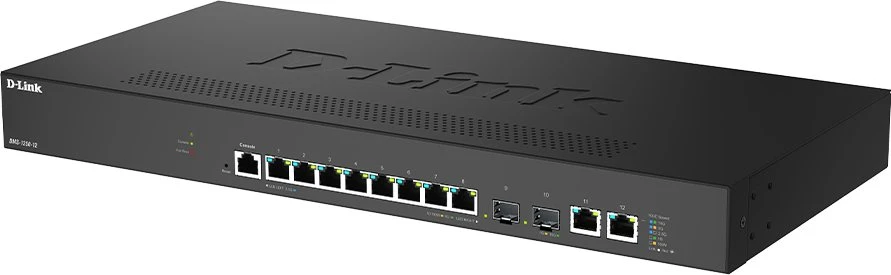 Šakotuvas D-LINK DMS-1250-12/E 12 prievadų 2.5G išmanusis valdomas komutatorius12 prievadų 2.5G išmanusis valdomas komutatorius | D-Link
