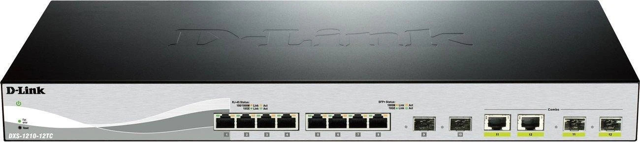 Šakotuvas Tinklo Įranga - D-Link DXS-1210-12TC 12-Port 10GbE Jungiklis 240 Gbit/s