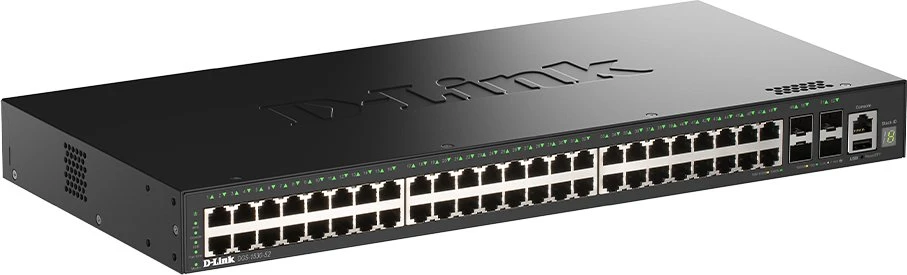 Šakotuvas „D-Link“ 48 prievadų gigabito stekuojamas išmanusis valdomas komutatorius | „D-Link“