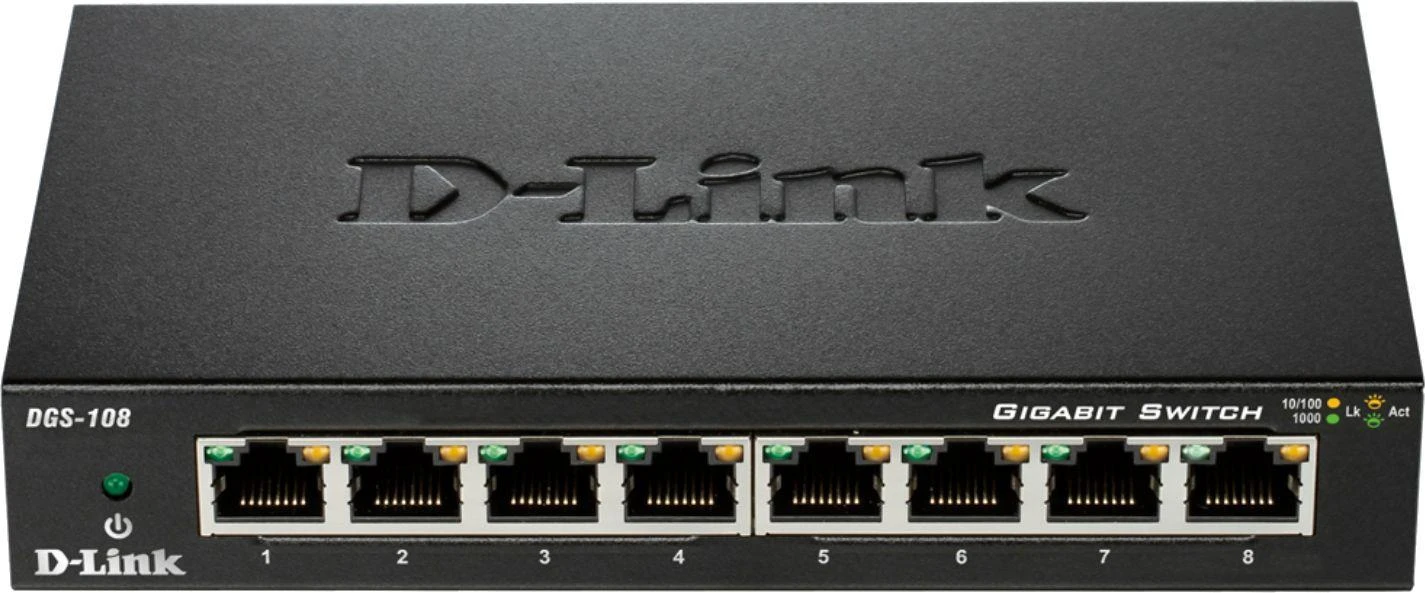 Šakotuvas D-Link DLINK DGS-108/E 8 prievadų Gigabit jungiklis