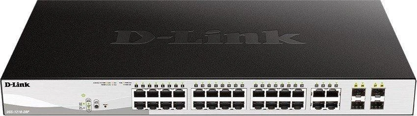 Šakotuvas D-LINK 28-Port Layer2 PoE Gigabit Smart Managed Switch dlink žalias 3.0 24x 10/100/1000Mbit/s TP RJ-45 PoE prievadas 802.3at
