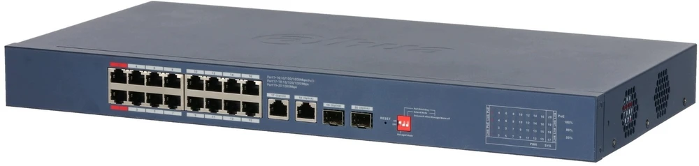 Šakotuvas Dahua Technology Komutatorius POE CS4220-16GT-190 16 prievadų + 2 x UPLINK + 2 x SFP DAHUA