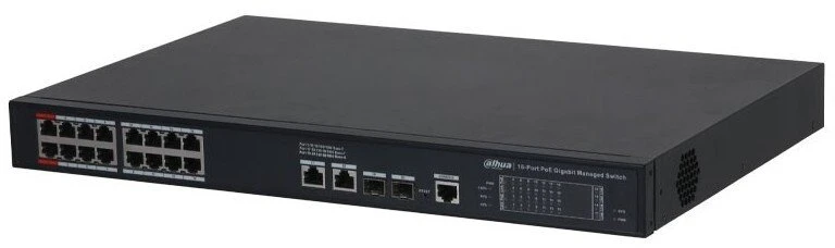 Šakotuvas Dahua Technology SWITCH POE S4220-16GT-240 16 PORTŲ + 2X UPLINK + 2X SFP DAHUA