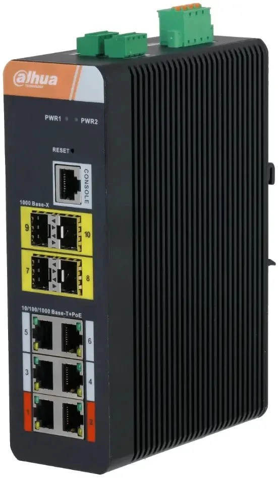 Šakotuvas Switch Dahua Technology Przemysłowy 6-portowy + 4X SFP Dahua (IS4410-6GT-120)