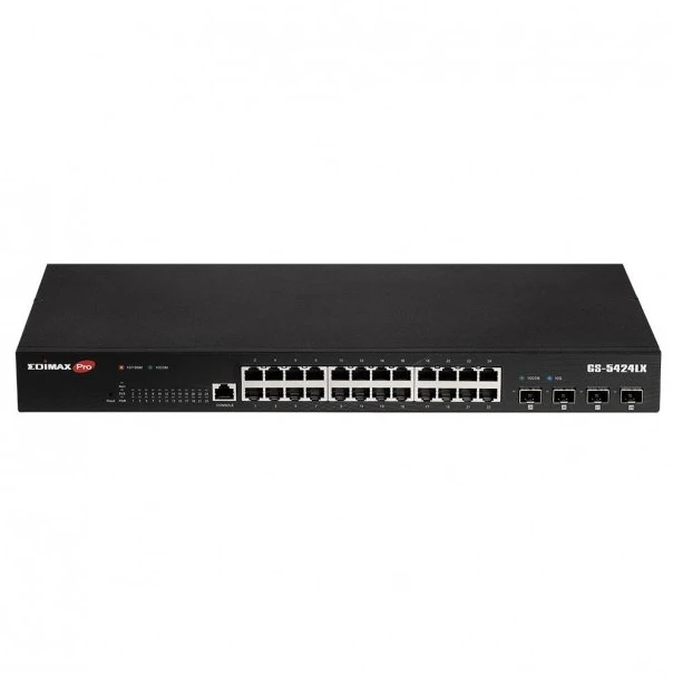 Šakotuvas Edimax 24 gigabito eterneto prievadai ir 4x10gbe Sfp+ Uplink prievadai