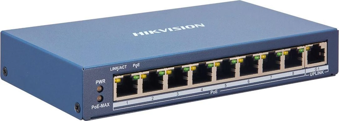 Šakotuvas SWITCH POE DS-3E1309P-EI 8 PRIEVADŲ Hikvision