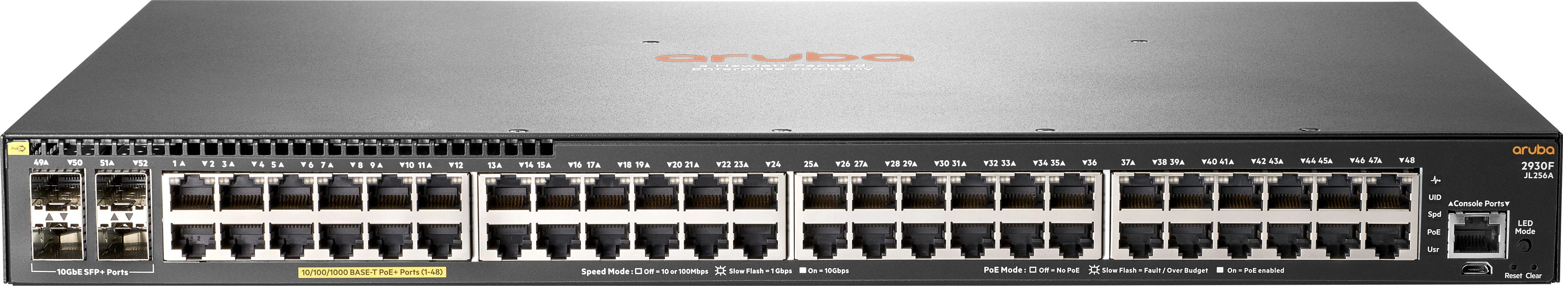 Šakotuvas Hewlett Packard (HP) HPE Aruba 2930F 48G 4SFP+ Swch Aruba 2930F 48G 4SFP+ Swch EU en