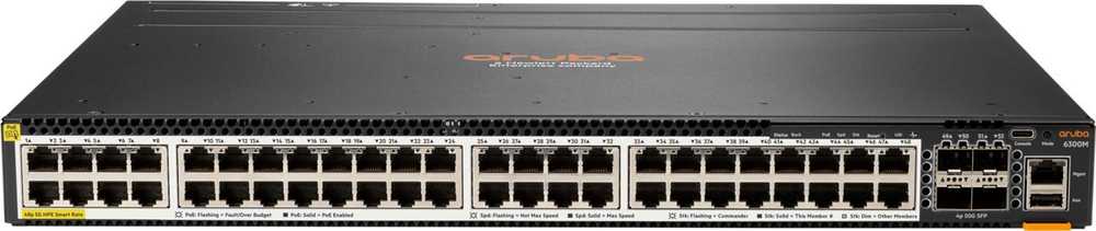 Šakotuvas Hewlett Packard (HP) ARUBA 6300M 48SR5 CL6 POE STOCK - .
