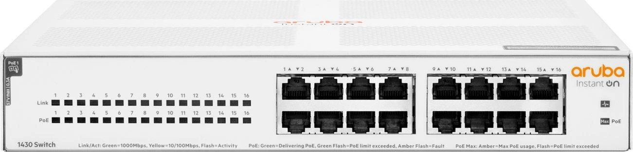 Šakotuvas Hp Enterprise Hewlett Packard (HP) HPE Aruba Instant On 1430 16G Class4 PoE 124W jungiklis