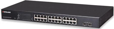 Šakotuvas Intellinet Gigabit Switch PoE+ 5x RJ45 60W stalinis metalinis dėklas