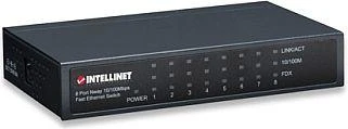 Šakotuvas „Intellinet 523318“ komutatorius 8x RJ45 10/100Mbps, metalinis, su jungtimi