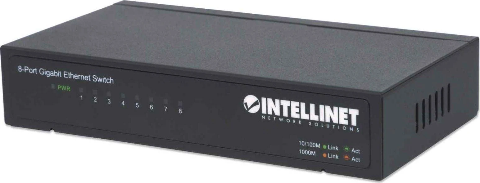 Šakotuvas Intellinet 530347 tinklo komutatorius Gigabit Ethernet (10/100/1000) Juoda