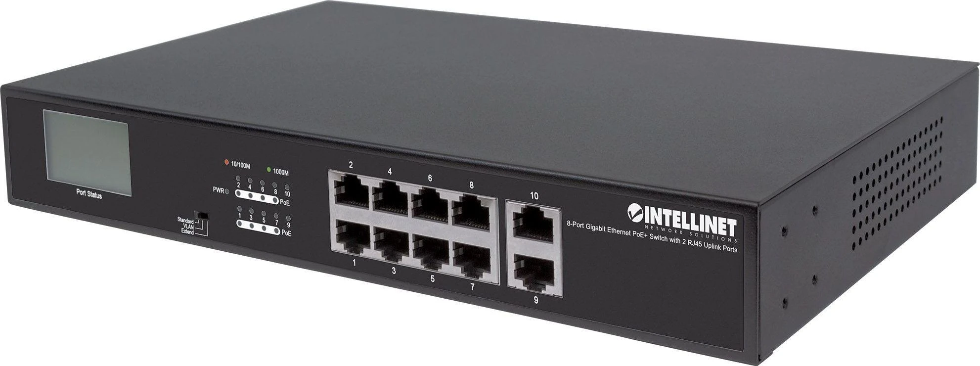 Šakotuvas Intellinet 561303 tinklo komutatorius Gigabit Ethernet (10/100/1000) Juoda Maitinimas per Eternetą (PoE)