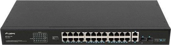 Šakotuvas LANBERG Switch Rack 19 colių RSFE-24P-2C-360 24x 100Mb PoE+ 2x Combo Gigabit 360W