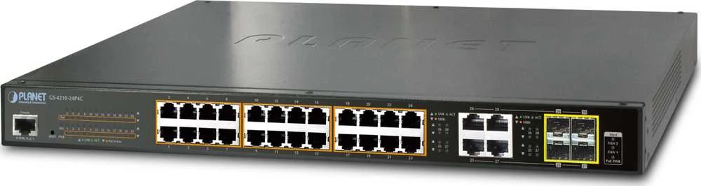 Šakotuvas Switch Planet GS-4210-24P4C