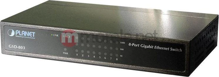 Šakotuvas Planet 8-Port 10/100/1000Mbps Gigabit Ethernet jungiklis