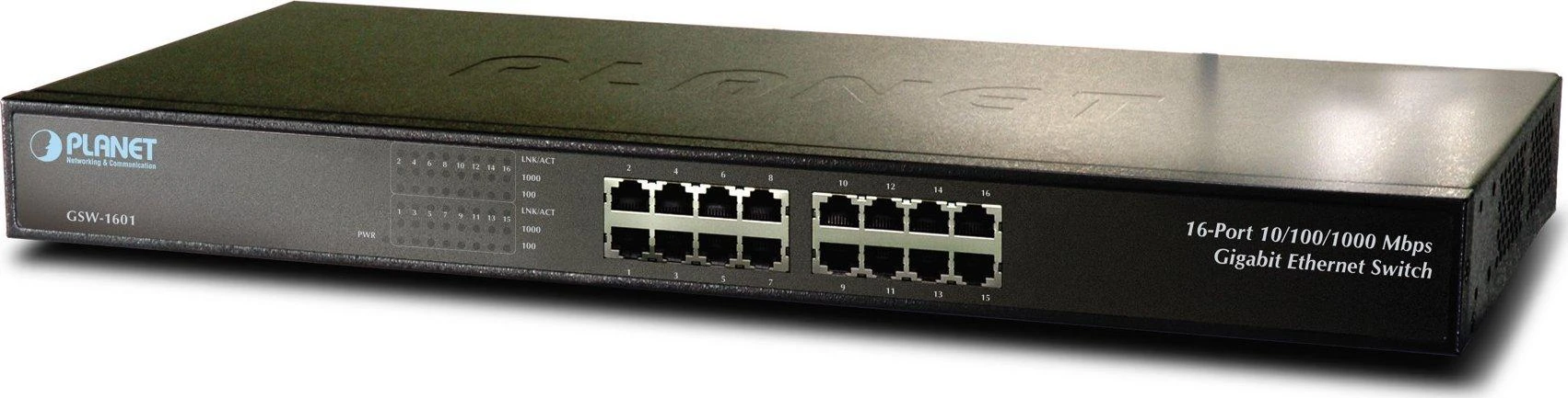 16-prievadų Gigabitinis interneto tinklo šakotuvas Planet GSW-1601