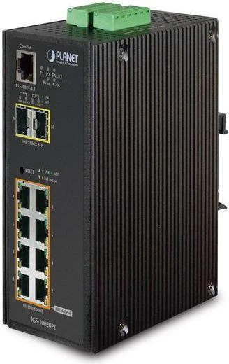 Šakotuvas PLANET IGS-10020PT tinklo komutatorius su valdomu L3 gigabito Ethernet ryšiu (10/100/1000), maitinimu per Ethernet (PoE) Mėlyna, Baltas