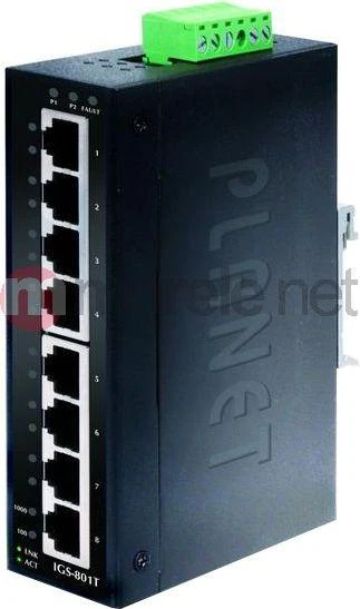 Šakotuvas PLANET IGS-801T tinklo komutatorius Ne-valdomas L2 Gigabit Ethernet (10/100/1000) Mėlyna