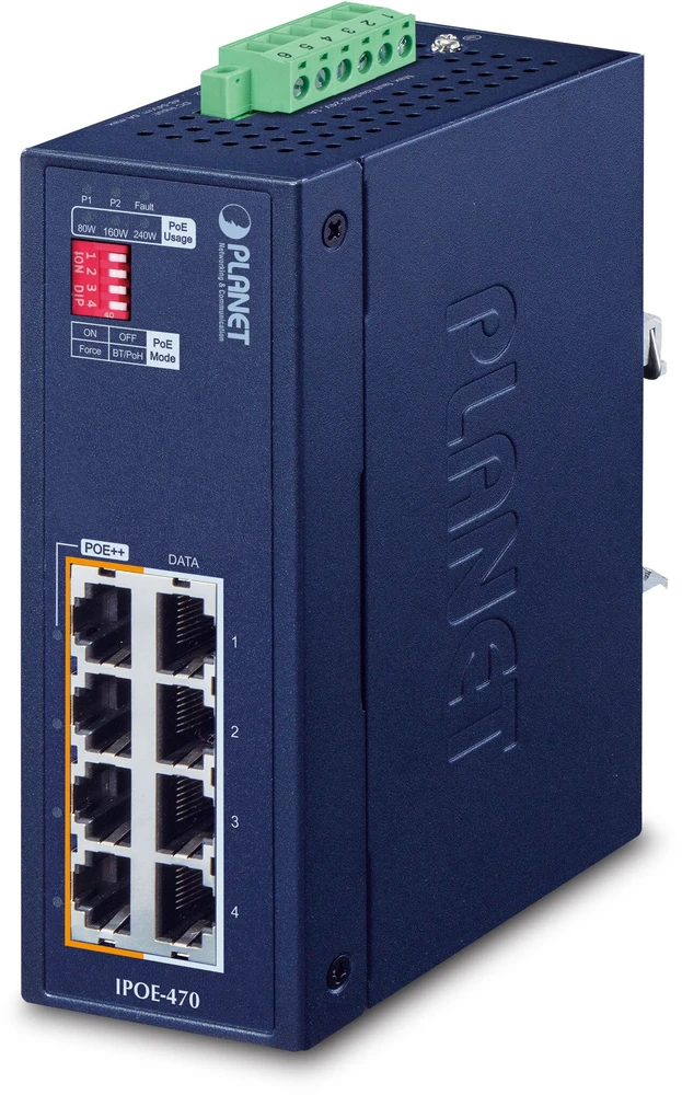 Šakotuvas Switch Planet IP30 Industrial 4-port