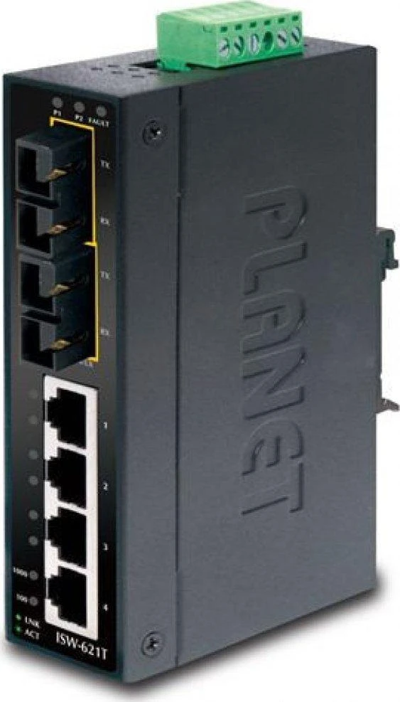 Šakotuvas Komutatorius - Planet ISW-621T Nevaldomas L2 Greitasis Ethernet 4x10/100 Mbps 2xFiber