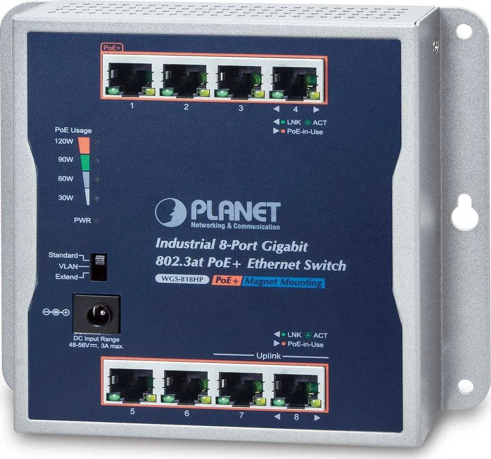 Šakotuvas Jungiklis PLANET WGS-818HP