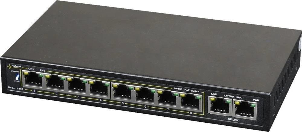 Šakotuvas SWITCH POE S-108 8 PRIEVADŲ PULSAR