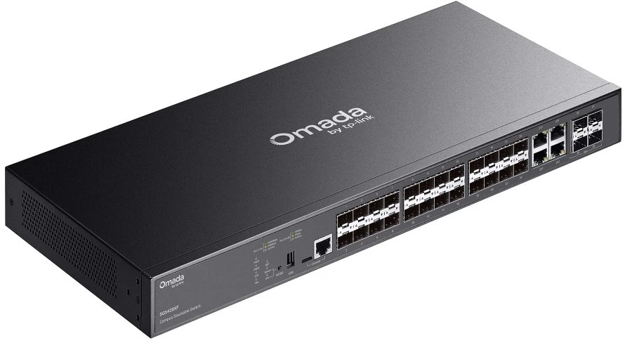 Šakotuvas Switch TP-Link 24 prievadų SFP L3 valdomas jungiklis / sujungiamas 20xSFP 4x 10G SFP+ (SG5428XF)