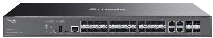 Šakotuvas Switch TP-Link 24-PORT SFP L3 MANAGED SWITCH/STACKABLE 20XSFP 4X 10G SFP+ (SG5428XF)