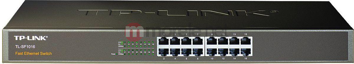 Šakotuvas Tp-Link Tl-Sf1016 Switch 16 Porte Rj45, Fast Ethernet 10 / 100 Mbps, Nero