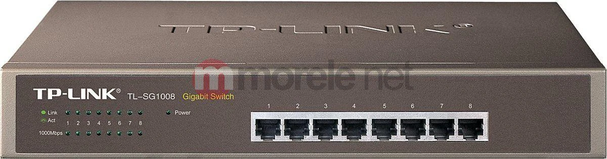 Šakotuvas TP-LINK 8 prievadų gigabito komutatorius, 19 colių įstrižainė