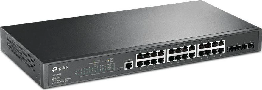 Šakotuvas TP-LINK | JetStream L2 jungiklis | TL-SG3428 | Tvarkomas žiniatinklis | Montuojamas ant stovo | SFP jungtys kiekis 4 | Maitinimo tipas Vienvietis