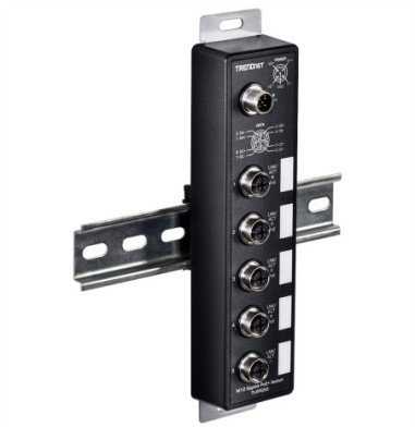 Šakotuvas Switch TRENDnet 5-Port Industrial EN50155 M12 Gigabit PoE+ Railway