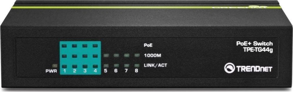Šakotuvas TRENDnet Switch 8 Port Gbit PoE+ 61W Metall