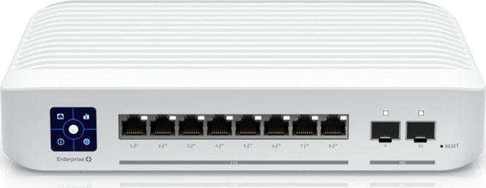 UBIQUITI USW-ENTERPRISE-8-POE UNIFI SWITCH 8x 2.5GB/S RJ45 POE+ 2x 10GB/S SFP+ TOUHSEKRANAS IŠ VISO 120W