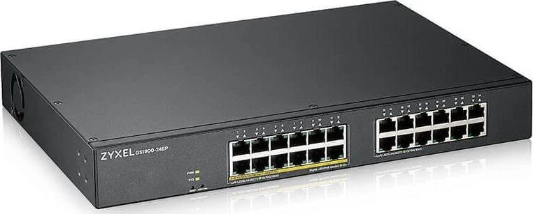 Šakotuvas ZYXEL GS1900-24EP, 24 PORT GBE L2, 12 PORT POE SMART SWITCH, MONTAVIMAS, 130 W (5 M. GARANTIJA)