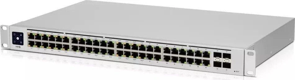 Šakotuvas UBIQUITI USW-48-POE UniFi valdomas jungiklis gen2 32x Gigabit POE+ jungtys / 16x Gigabit POE jungtys / 4x SFP 1GB Prievadai 32W vienam prievadui