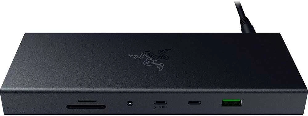 Razer USB 4 Dock – priekinių jungčių vaizdas