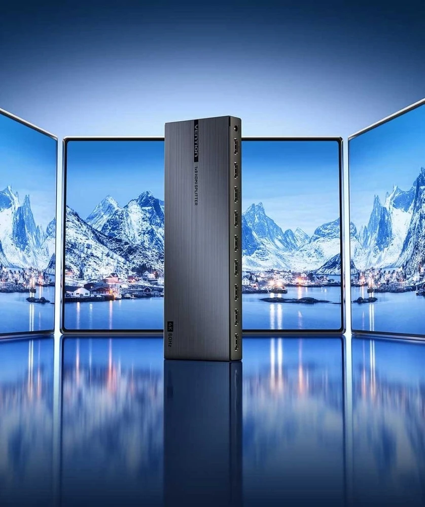 Šakotuvas Vention HDMI skirstytuvas Vention 1 įėjimas x 8 išėjimai 4K@60Hz