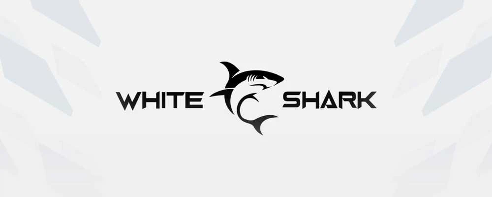 White Shark Mėlyna Klaviatūra žaidimams Baltas Shark Shinobi Mėlyna su laidu mechaninė su pašvietimu balta