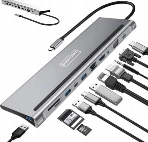 Šakotuvas Stotis/replikatorius Zenwire 11w1 USB-C (BYL-2017)